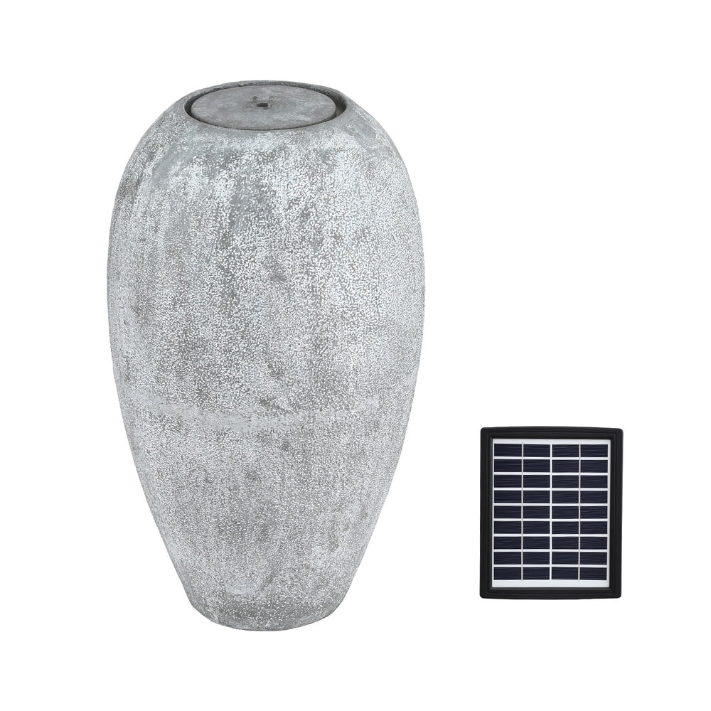 Gardeon Solar Fountain Water Feature Outdoor Fountain LED Lights Beige