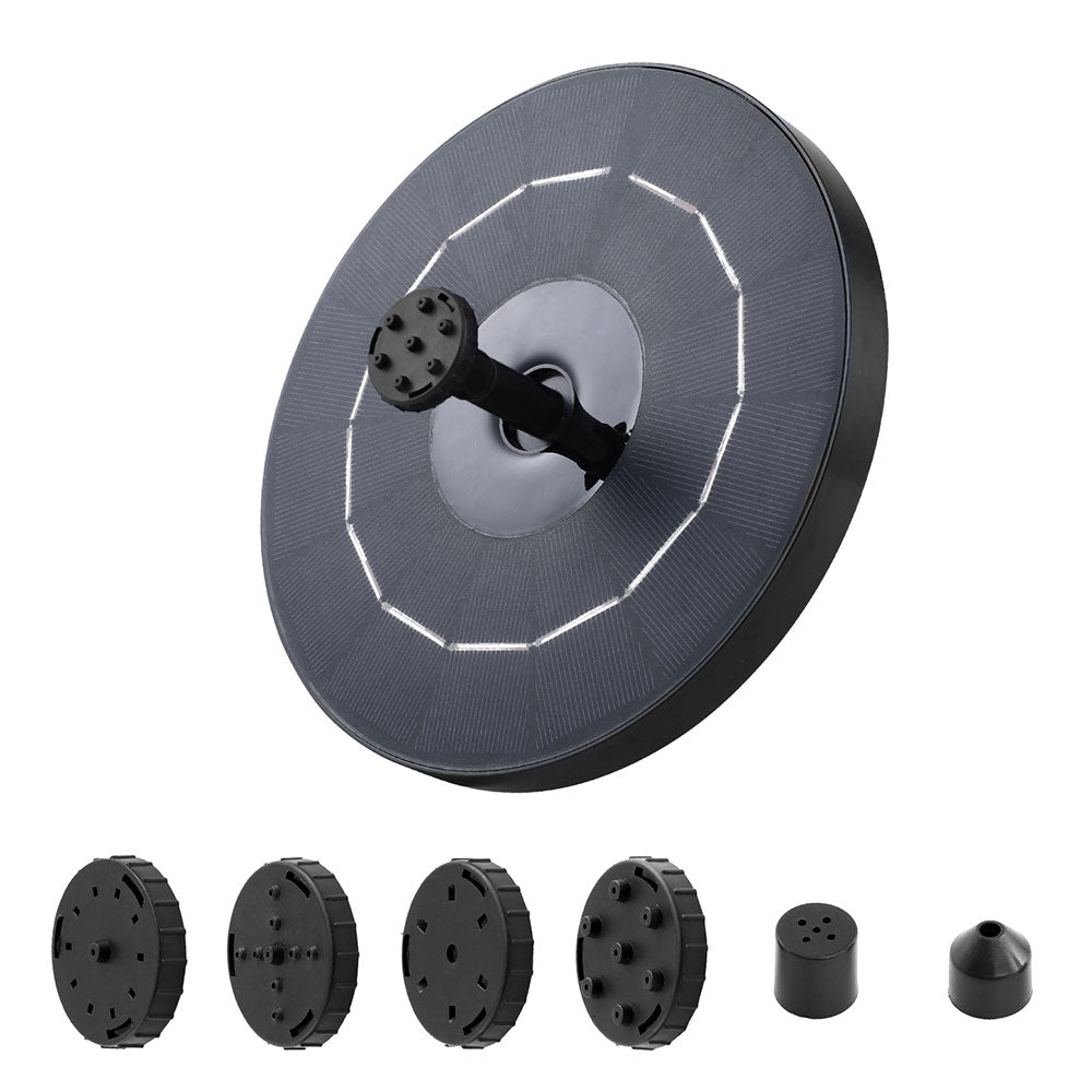 Gardeon Solar-Powered Submersible Fountain Pump with 6 Nozzle Options - 250L/H Flow Rate