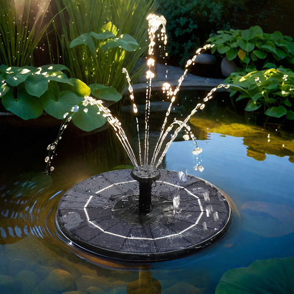 Gardeon Solar-Powered Submersible Fountain Pump with 6 Nozzle Options - 250L/H Flow Rate