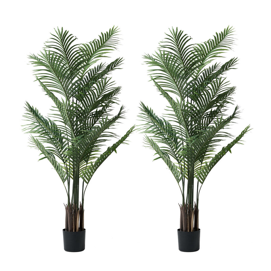 Livsip 2x Artificial Palm Tree Faux Potted Plants 180cm