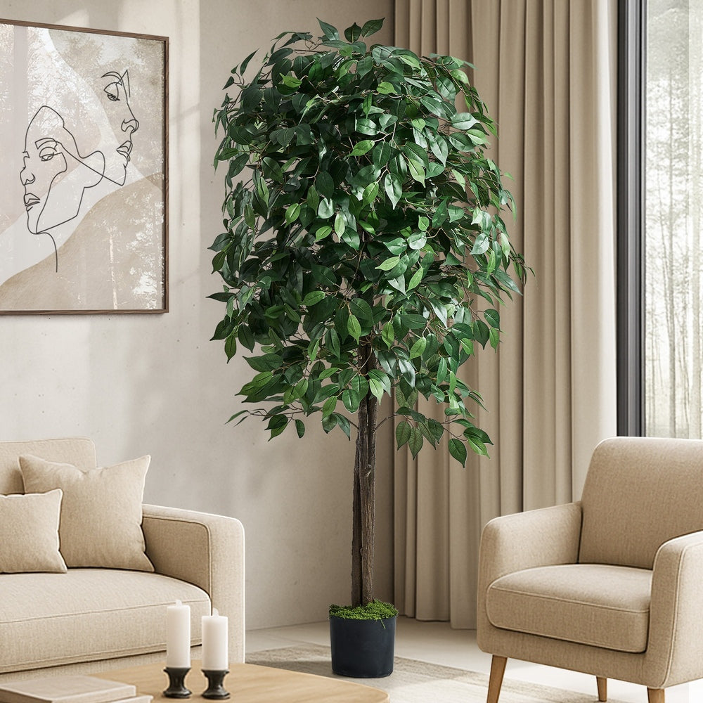 Livsip 180cm Artificial Ficus Tree Lifelike Faux Potted Plants