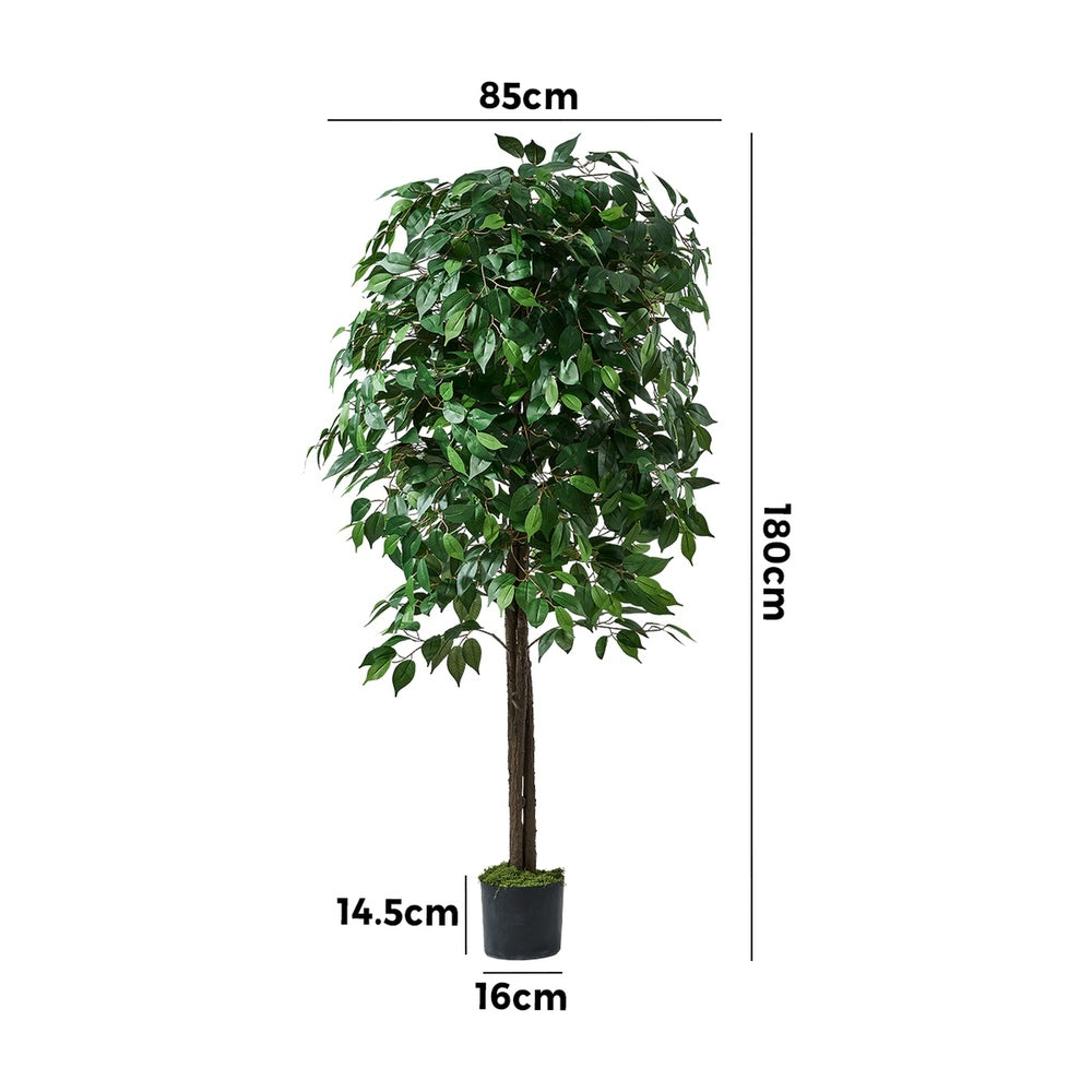 Livsip 180cm Artificial Ficus Tree Lifelike Faux Potted Plants