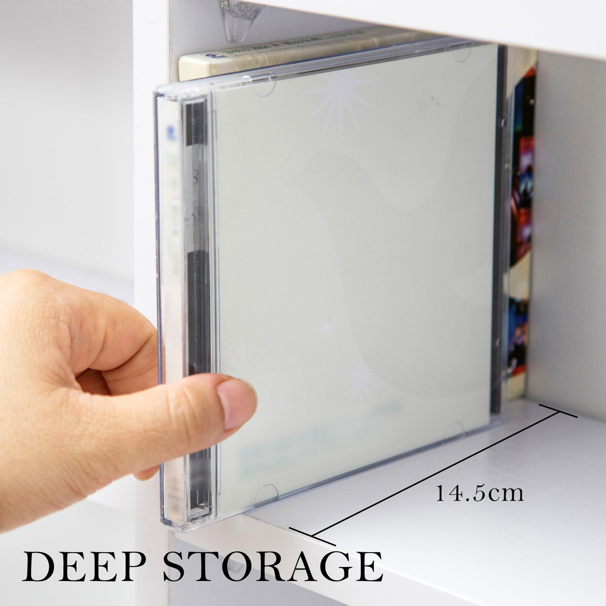 Adjustable Shelves CD DVD Bookcase Storage Shelf - WHITE