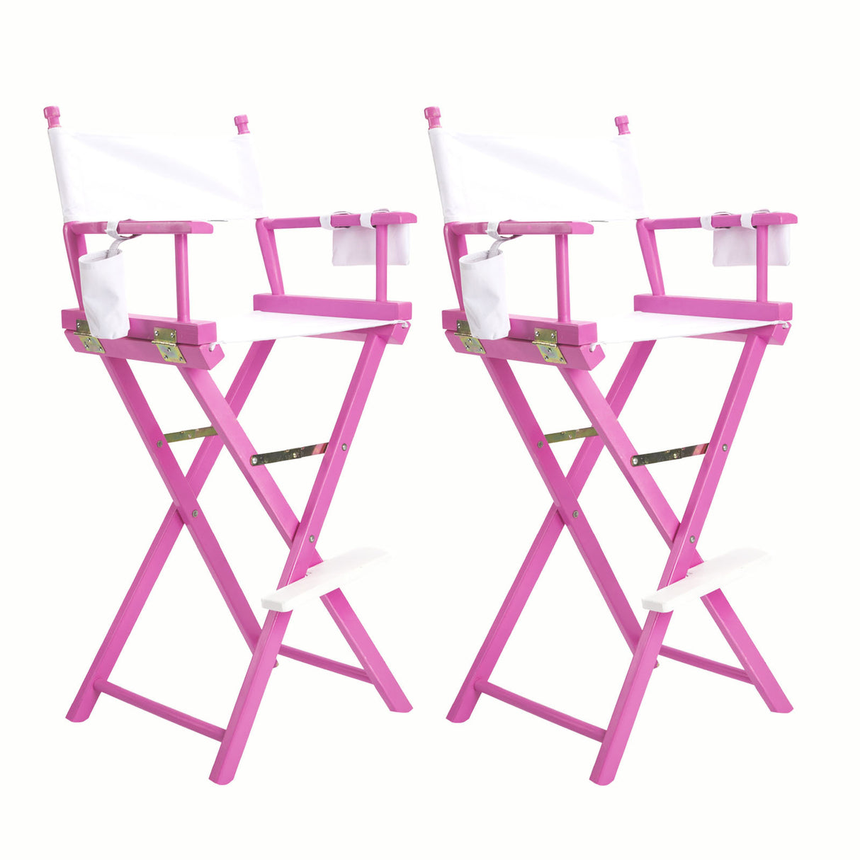 2X 76cm Tall Director Chair - PINK HUMOR