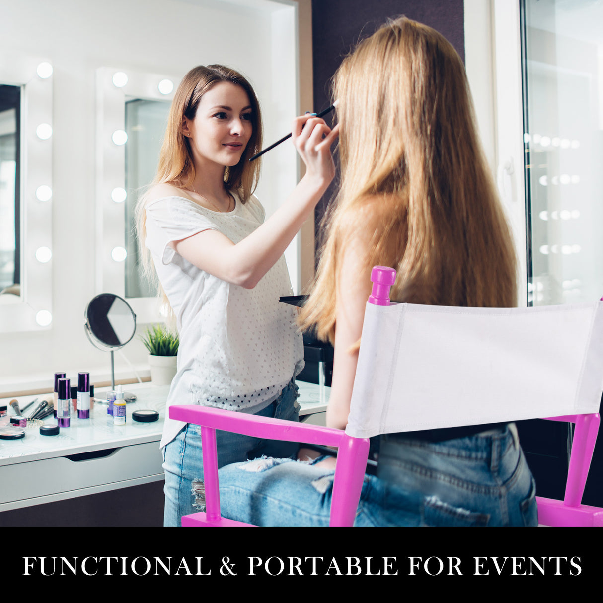 76cm Tall Director Chair - PINK HUMOR