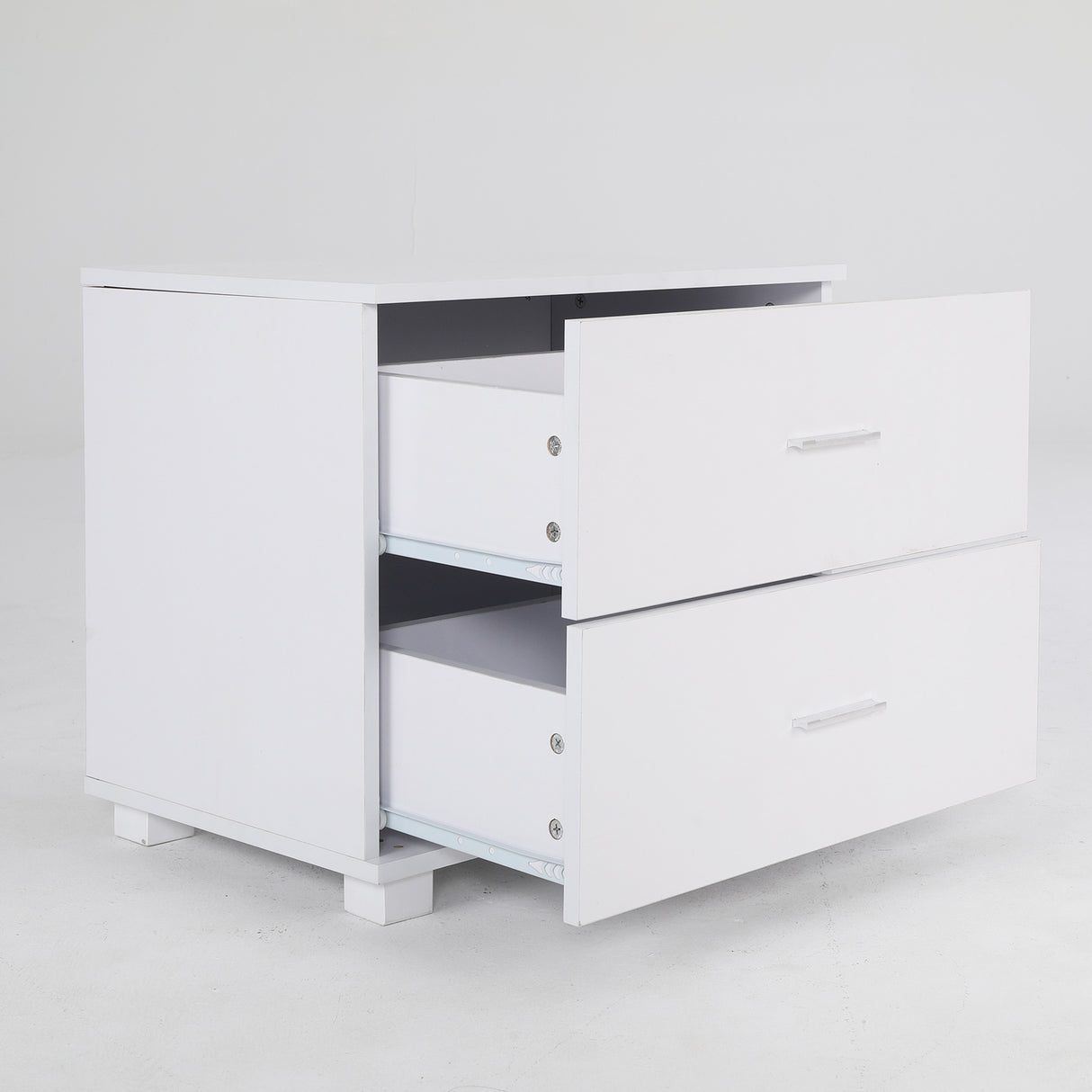 Bedside Tables 2 Drawer With Legs ETTA - WHITE