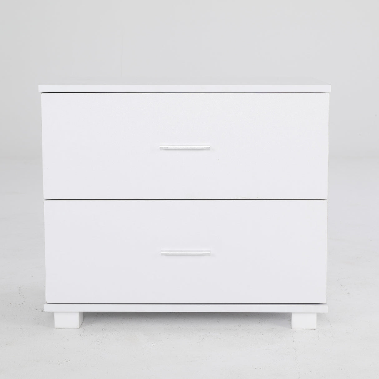 Bedside Tables 2 Drawer With Legs ETTA - WHITE