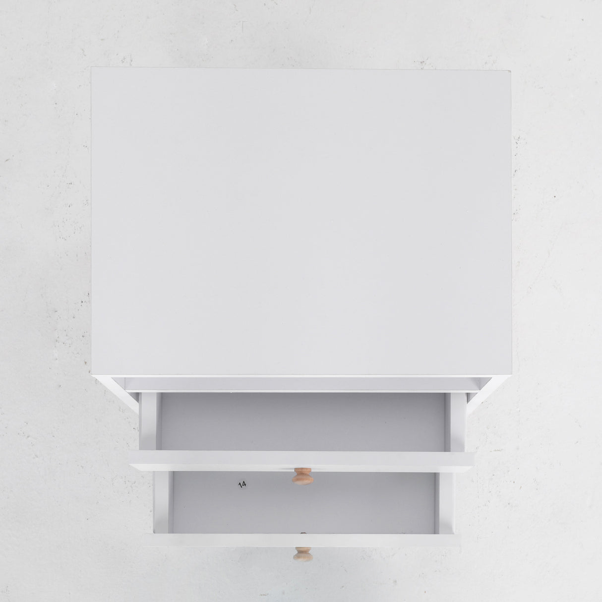 2X Bedside Tables 2 Drawer Wood Leg ANYA - WHITE