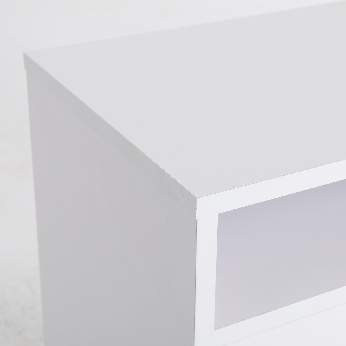 Bedside Tables 2 Drawer Wood Leg ANYA - WHITE