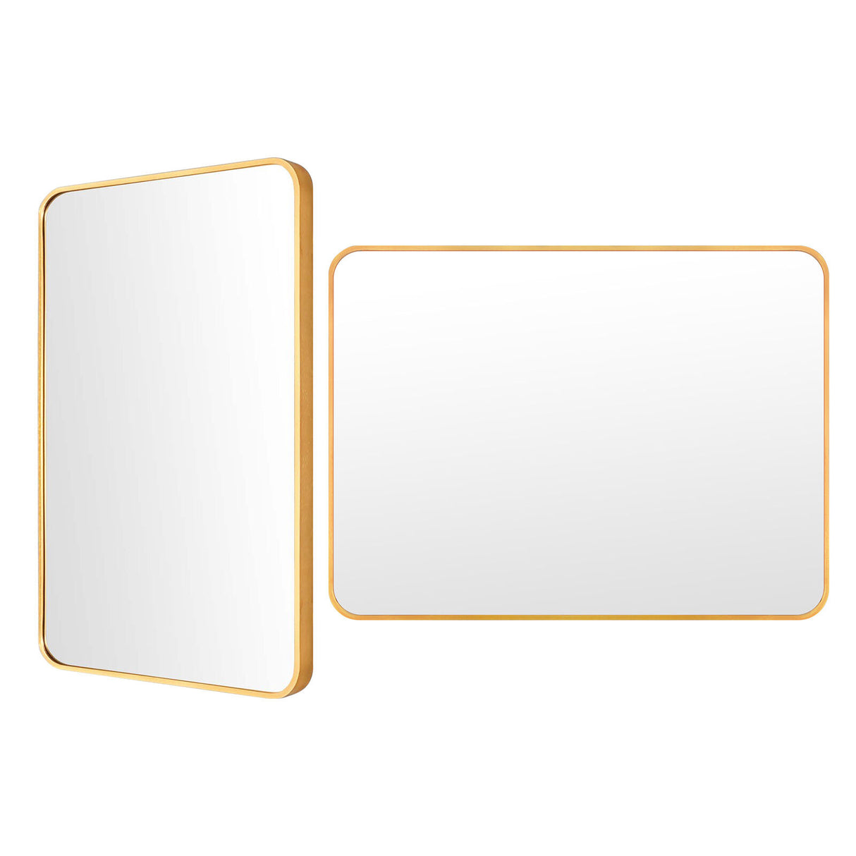 60x80cm Rectangular Wall Mirror Bathroom - GOLD