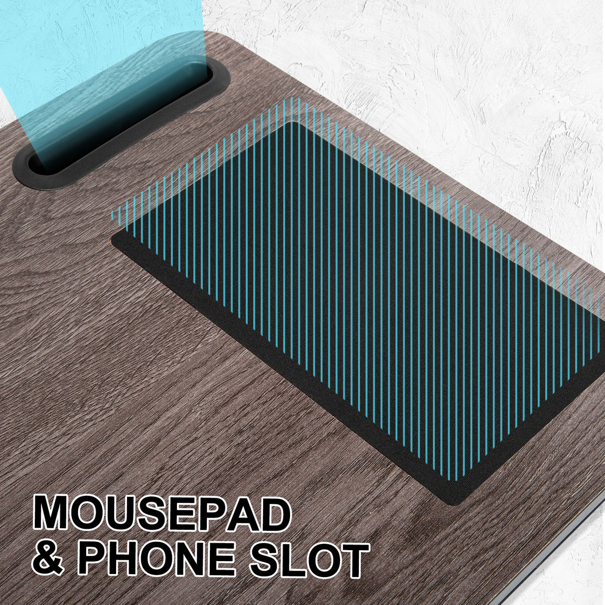 Lap Desk Mousepad - IRON GREY OAK