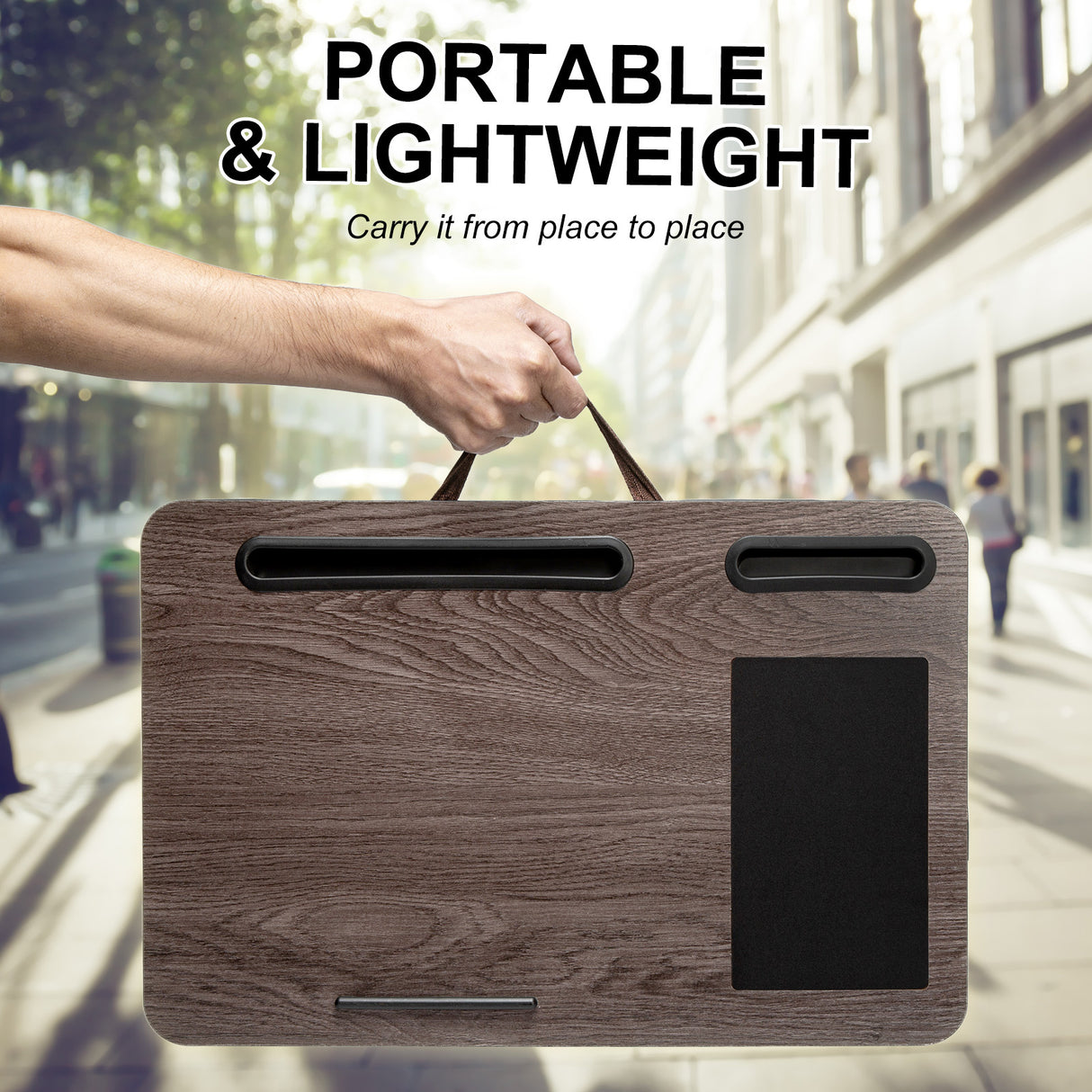 Lap Desk Mousepad - IRON GREY OAK