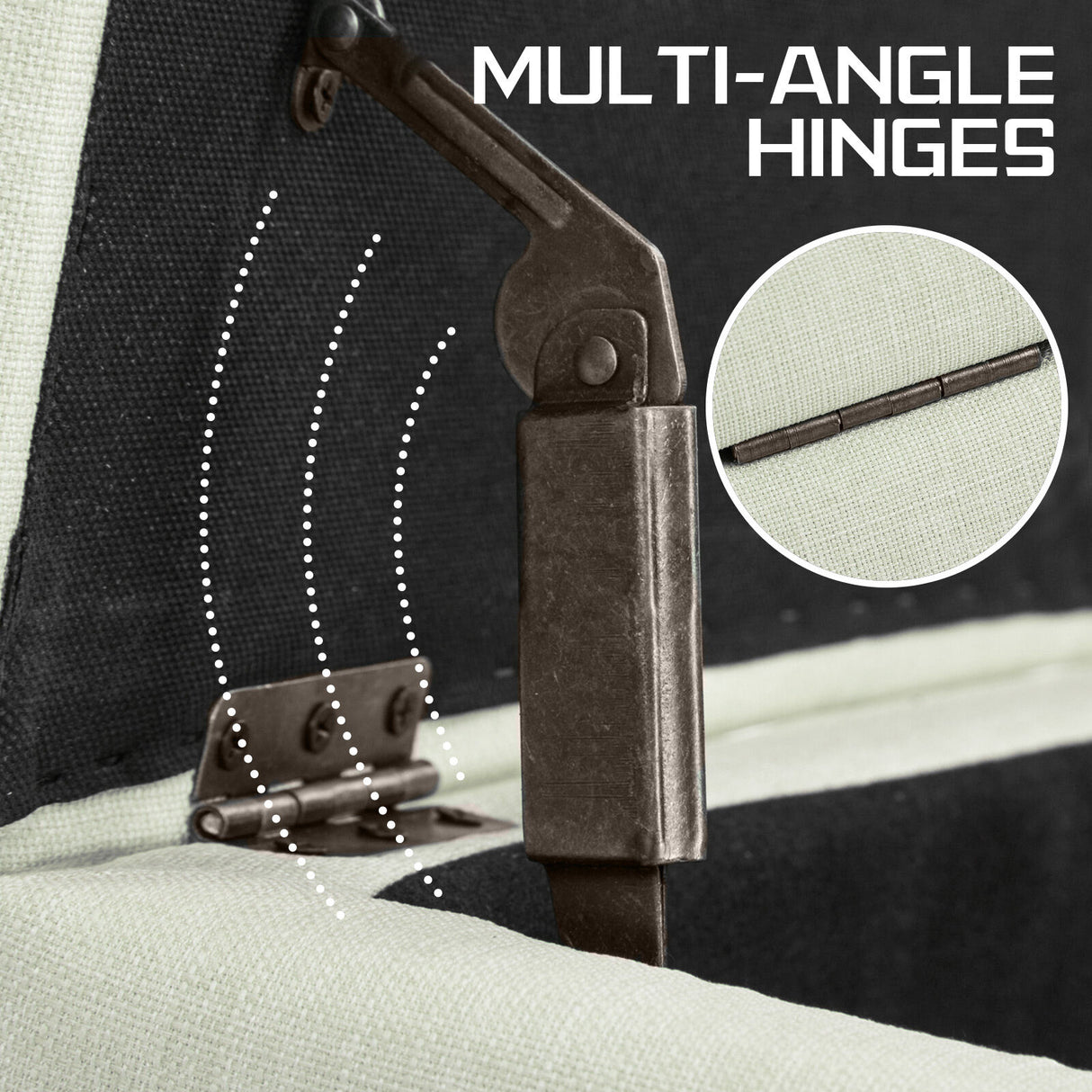 102cm Storage Ottoman Fabric - LIGHT GREEN