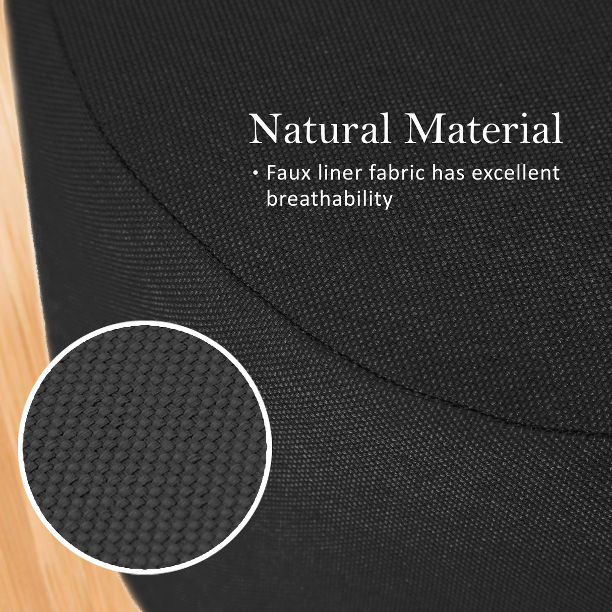 Round Foot Stool - BLACK