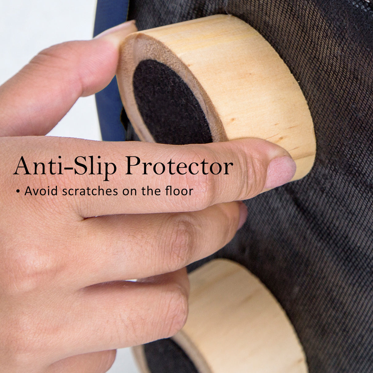 Round Foot Stool - DARK BLUE