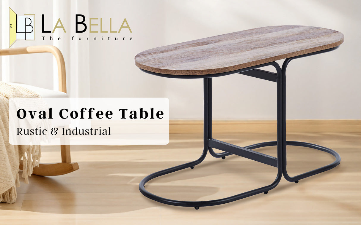 Oval Coffee Table Wood Top - Brown