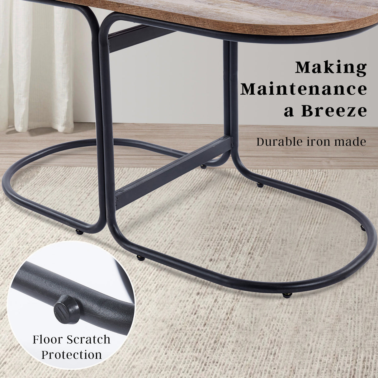 Oval Coffee Table Wood Top - Brown