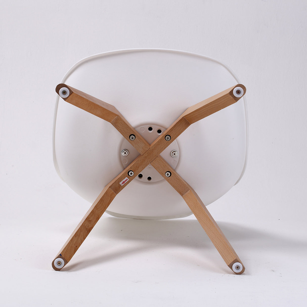 2X Padded Seat Dining Chair - WHITE