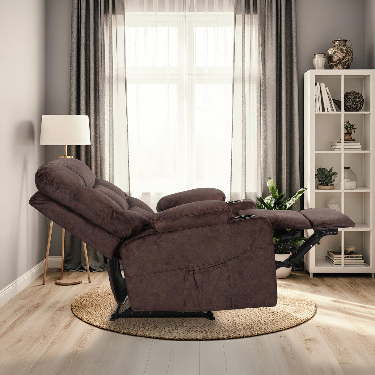 Massage Recliner Chair AVERY - BROWN