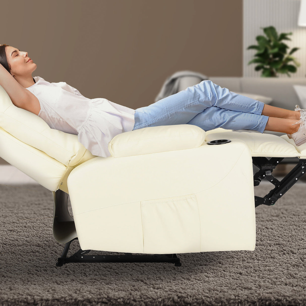 Massage Recliner Chair ARLEEN - BEIGE