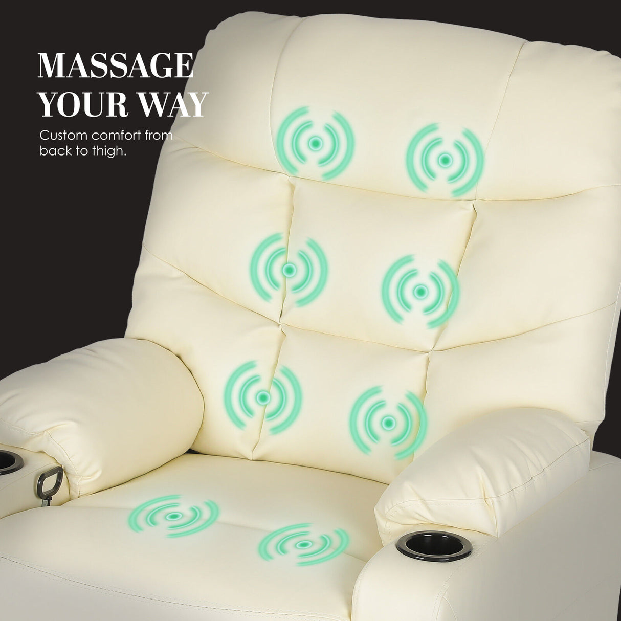 Massage Recliner Chair ARLEEN - BEIGE