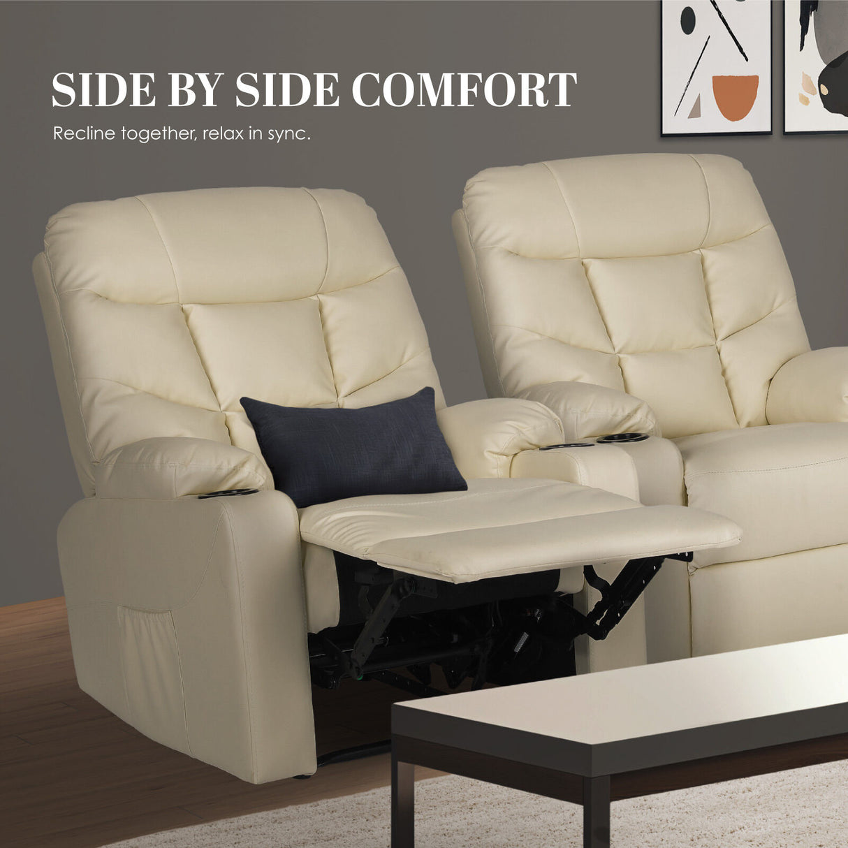 Massage Recliner Chair ARLEEN - BEIGE