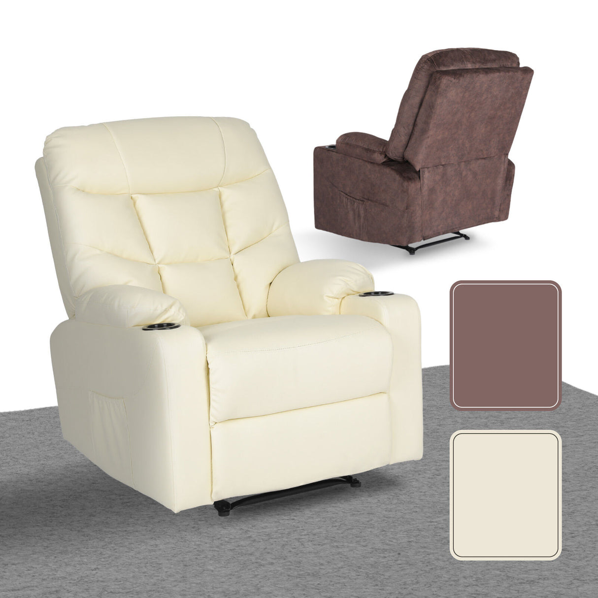 Massage Recliner Chair ARLEEN - BEIGE