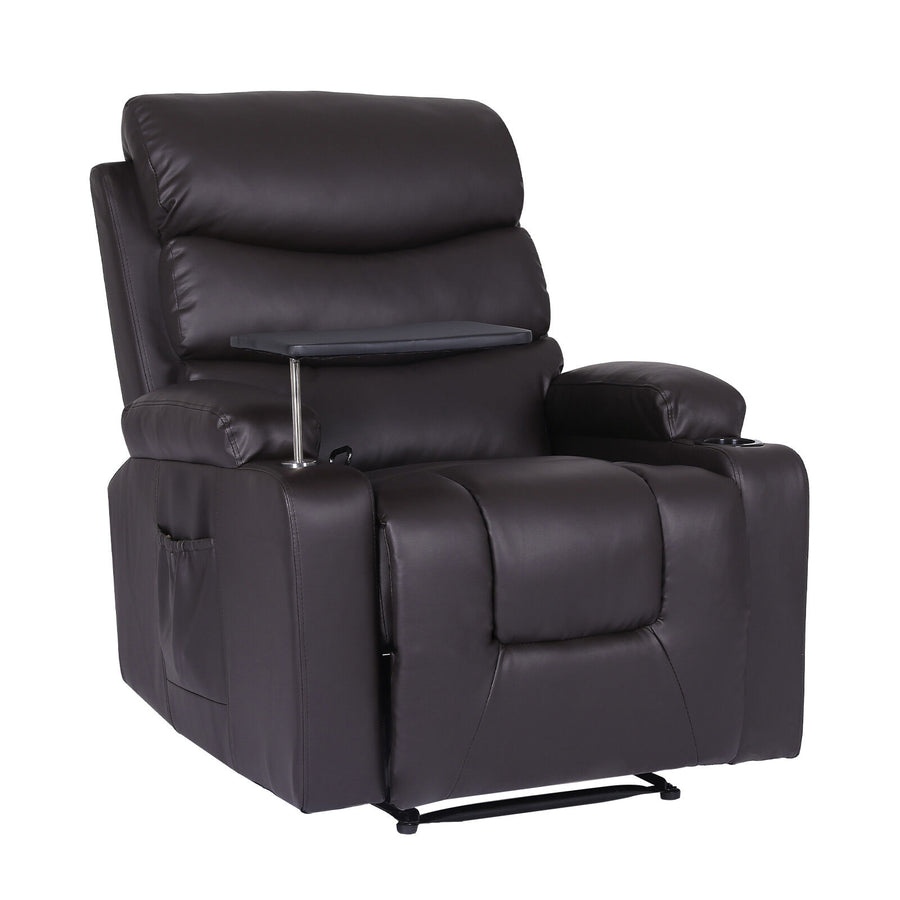 Massage Recliner Chair HARLOW - BROWN