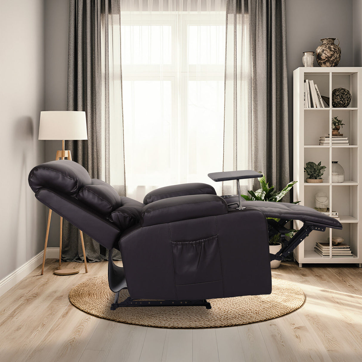 Massage Recliner Chair HARLOW - BROWN