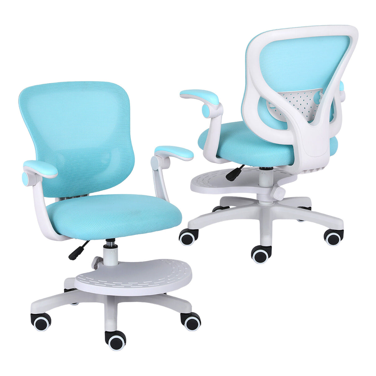 Kids Desk Chair Office Study Seat with Footrest CILO - BLUE