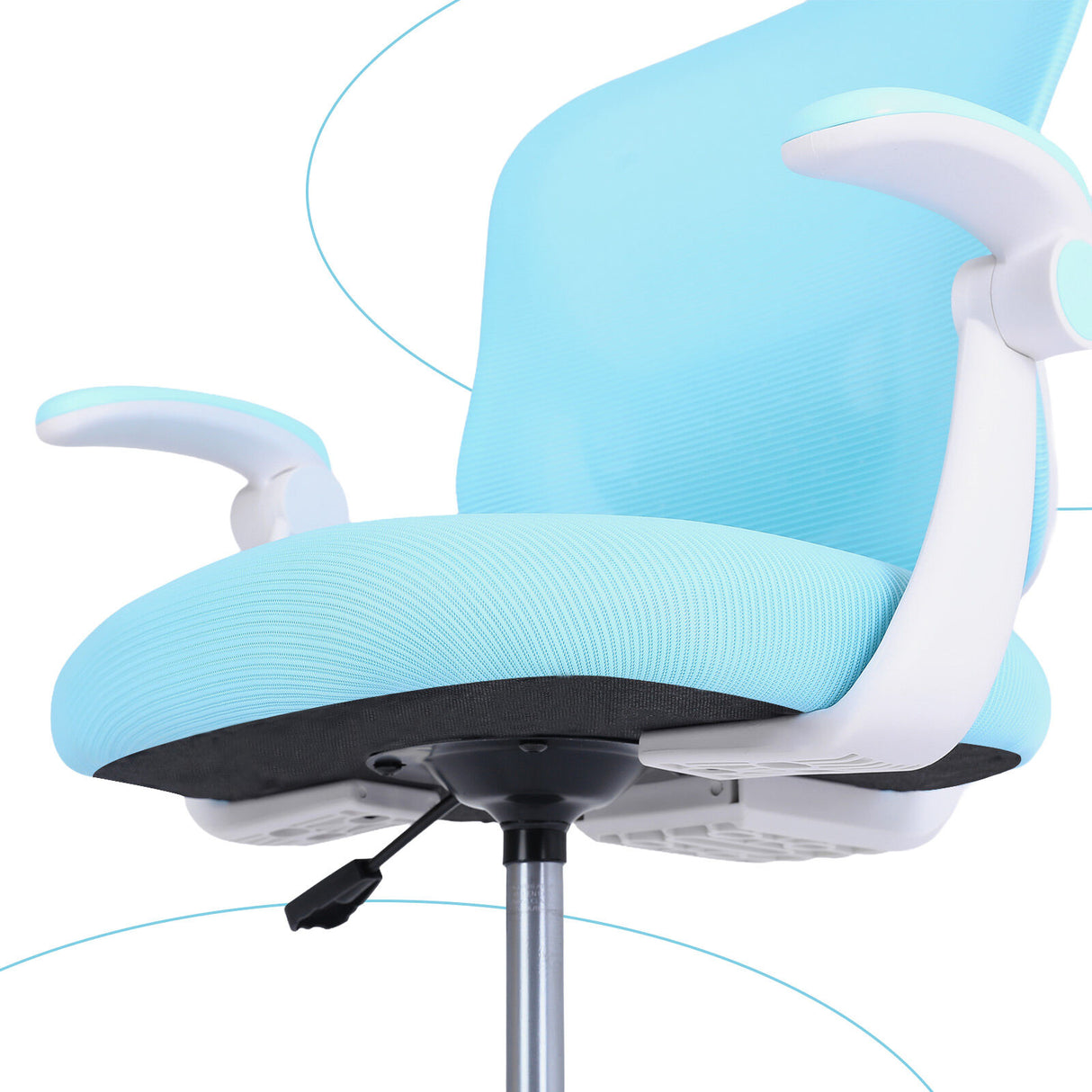 Kids Desk Chair Office Study Seat with Footrest CILO - BLUE