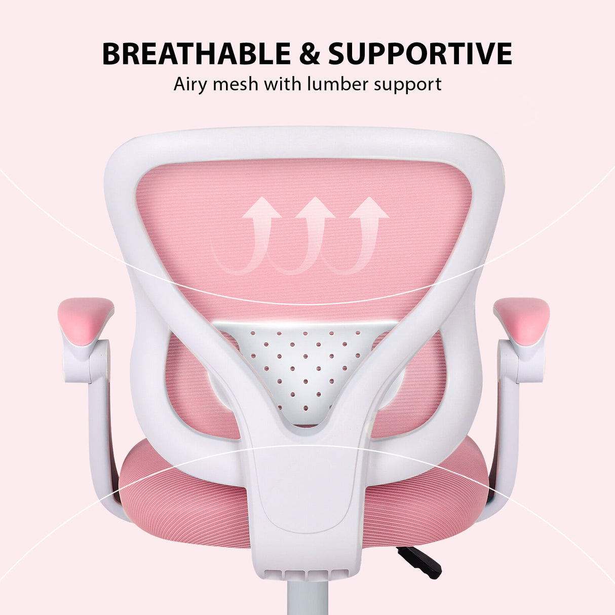 Kids Desk Chair Office Study Seat with Footrest CILO - PINK