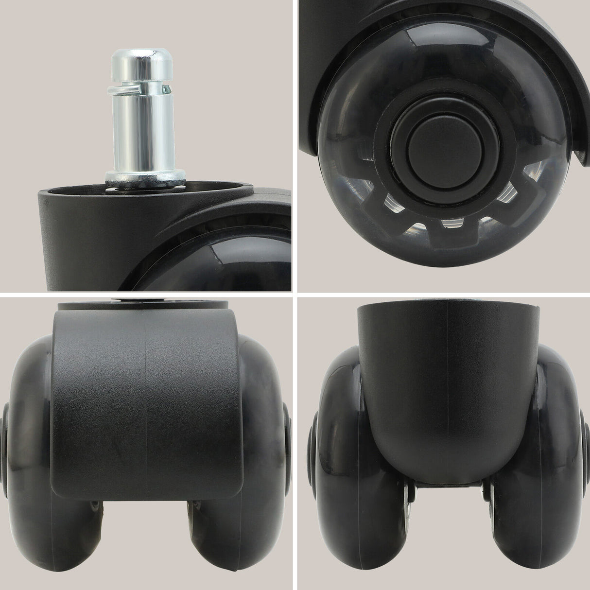 5X 2" Office Chair Twin Casters Wheels