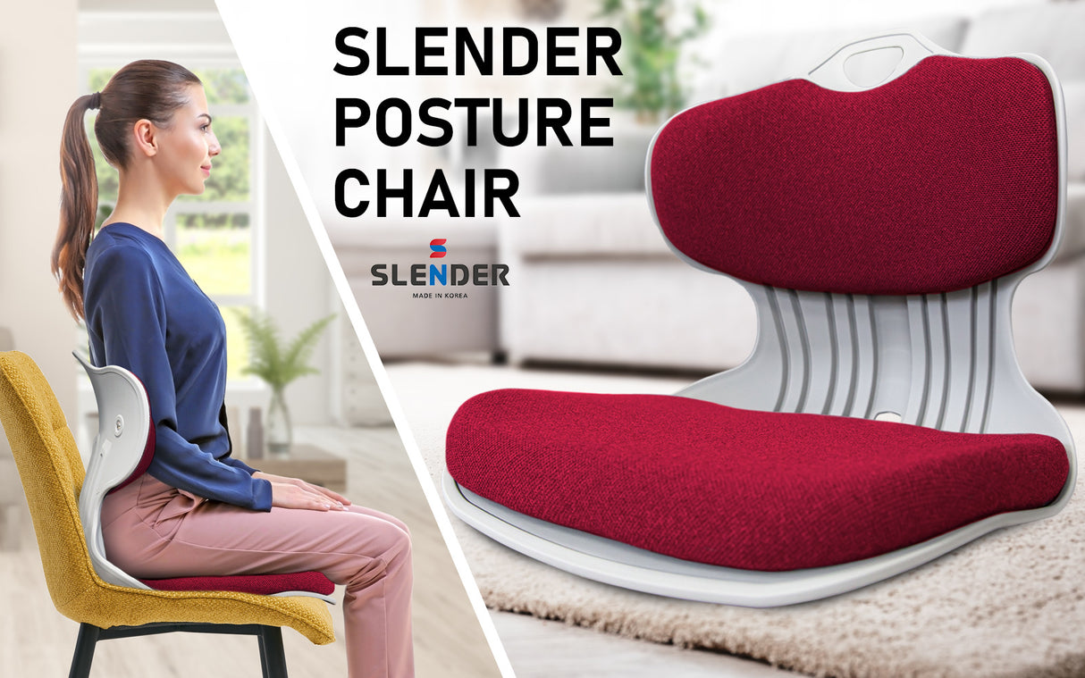 Korean Slender Posture Correction Chair - RED