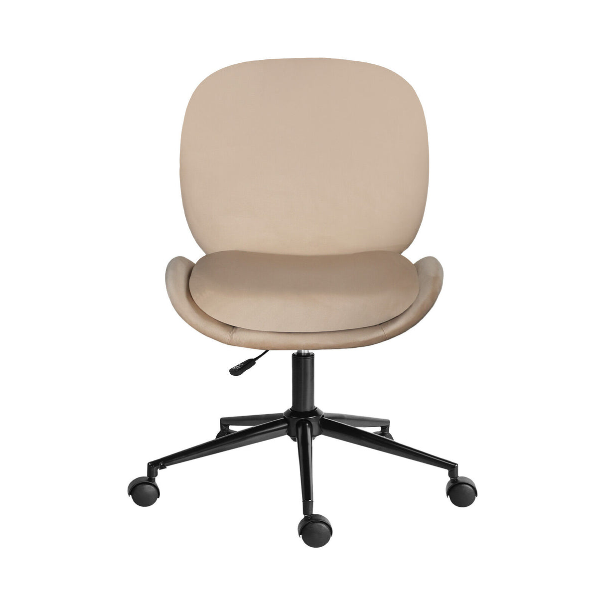 Office Desk Chair - Velvet OVOID - PALE KHAKI