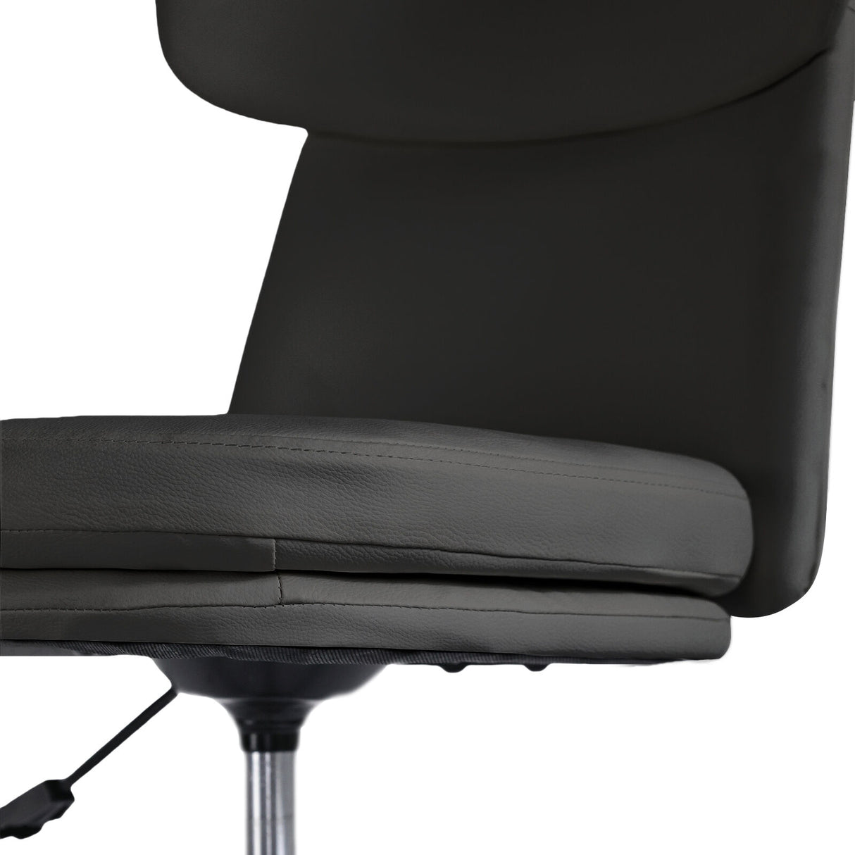 Office Desk Chair - PU Leather STRATA - BLACK