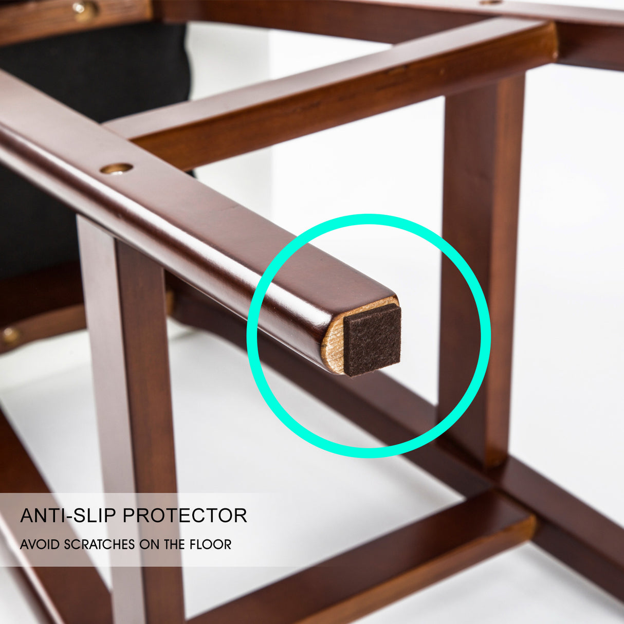 2X 65cm Wood Bar Stool Leather SOPHIA - WHITE BROWN