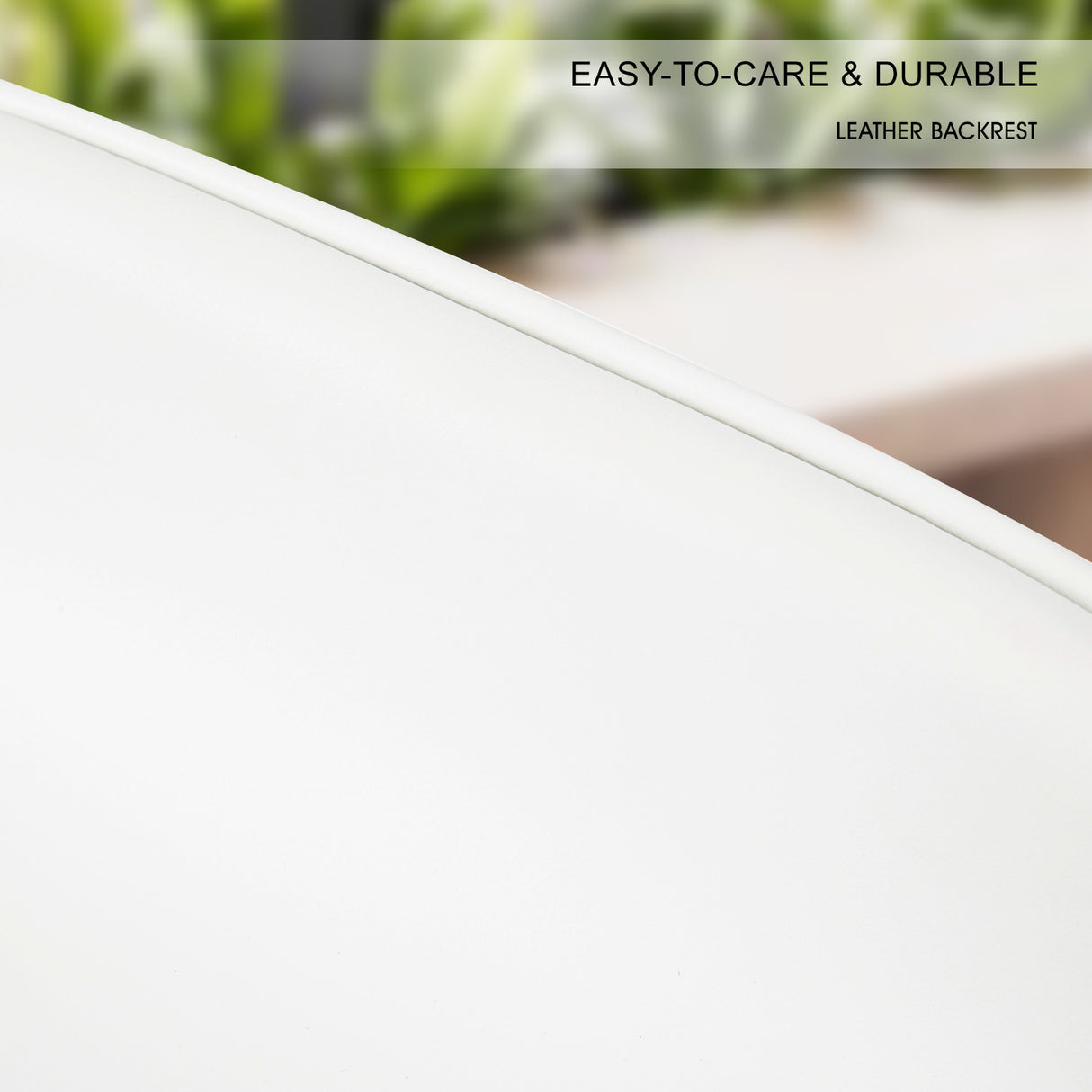 2X 65cm Wood Bar Stool Leather SOPHIA - WHITE