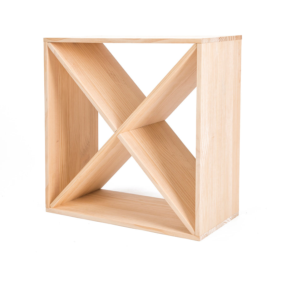 24 Bottle Criss Cross Timber Wine Rack