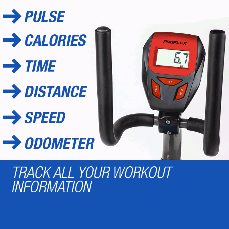 PROFLEX Magnetic Recumbent Exercise Bike Fitness Cycle Trainer with LCD Display