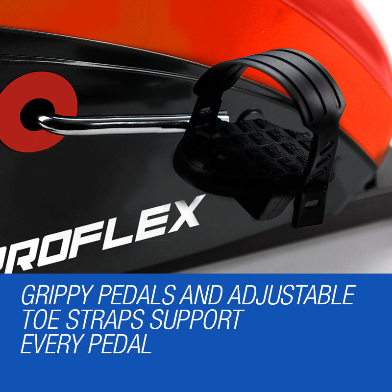 PROFLEX Magnetic Recumbent Exercise Bike Fitness Cycle Trainer with LCD Display