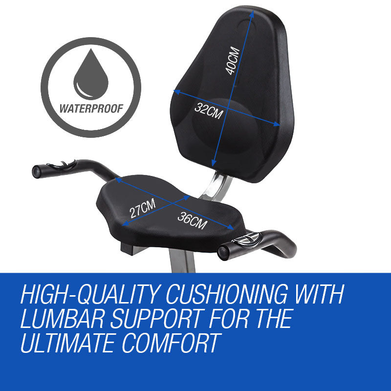 PROFLEX Magnetic Recumbent Exercise Bike Fitness Cycle Trainer with LCD Display