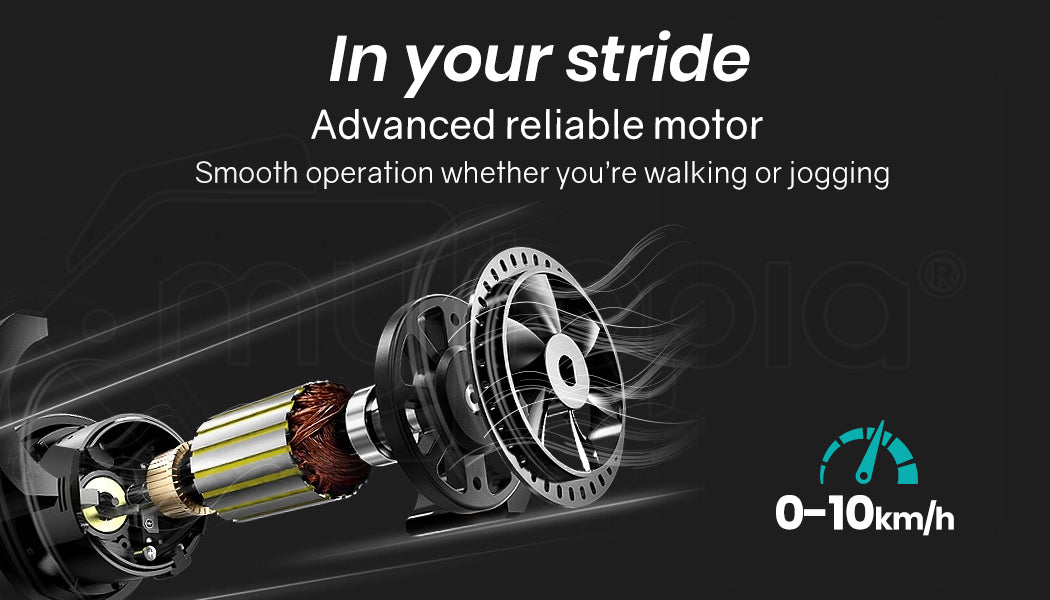 PROFLEX Electric Treadmill Compact Foldable with Bluetooth Speakers, Digital Device Stand