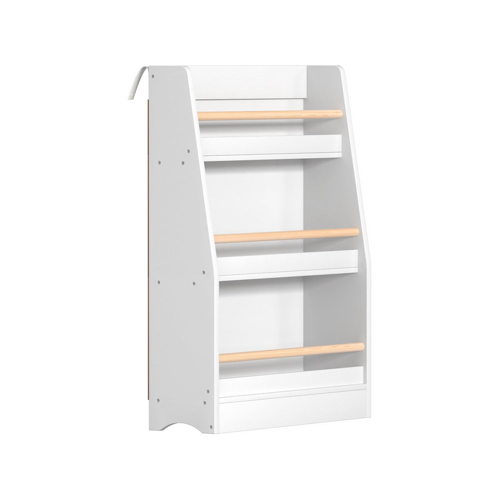 Keezi 3-Tier Kids Bookshelf Organizer - Safe and Stylish Storage for Children's Books and Toys