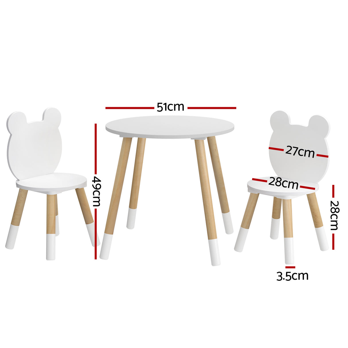Keezi 3-Piece Kids Activity Table and Chair Set for Creative Play and Study