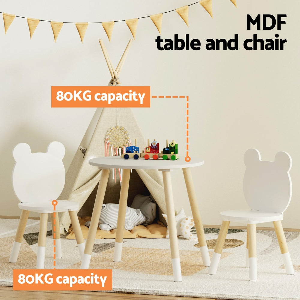 Keezi 3-Piece Kids Activity Table and Chair Set for Creative Play and Study