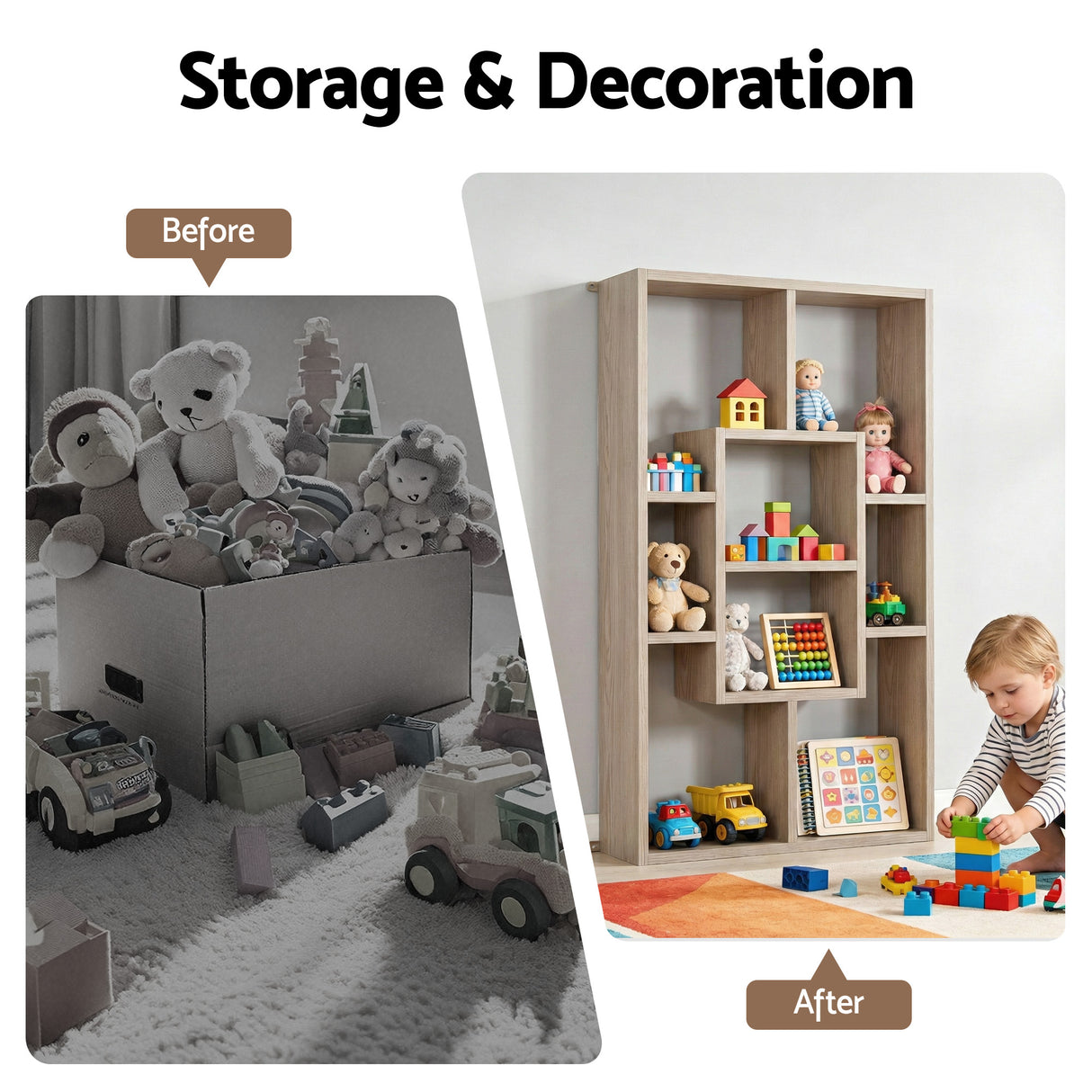 Artiss Floating Wall Shelves Bookshelf Wood