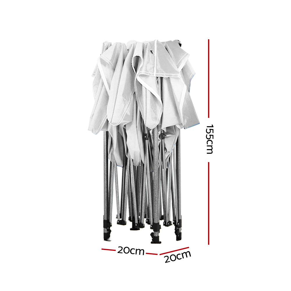 Instahut Gazebo Pop Up Marquee 3x3 Folding Tent Outdoor Camping 500D Oxford