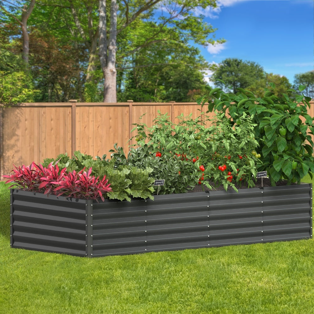 Livsip Garden Raised Bed x2 Galvanised Steel 120x80x45CM