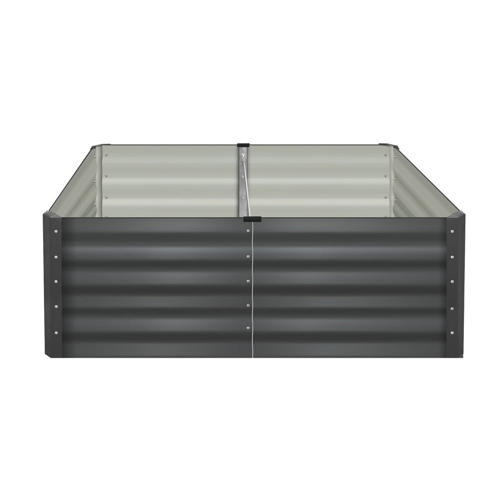 Livsip 120x80x45cm Garden Bed Galvanised Steel 4pcs